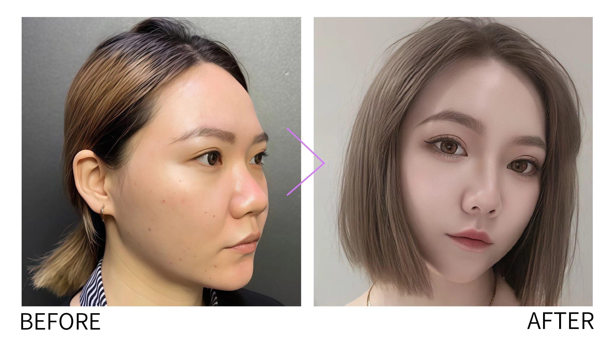 晶鑽診所 鼻雕_埋線鼻雕完美案例
